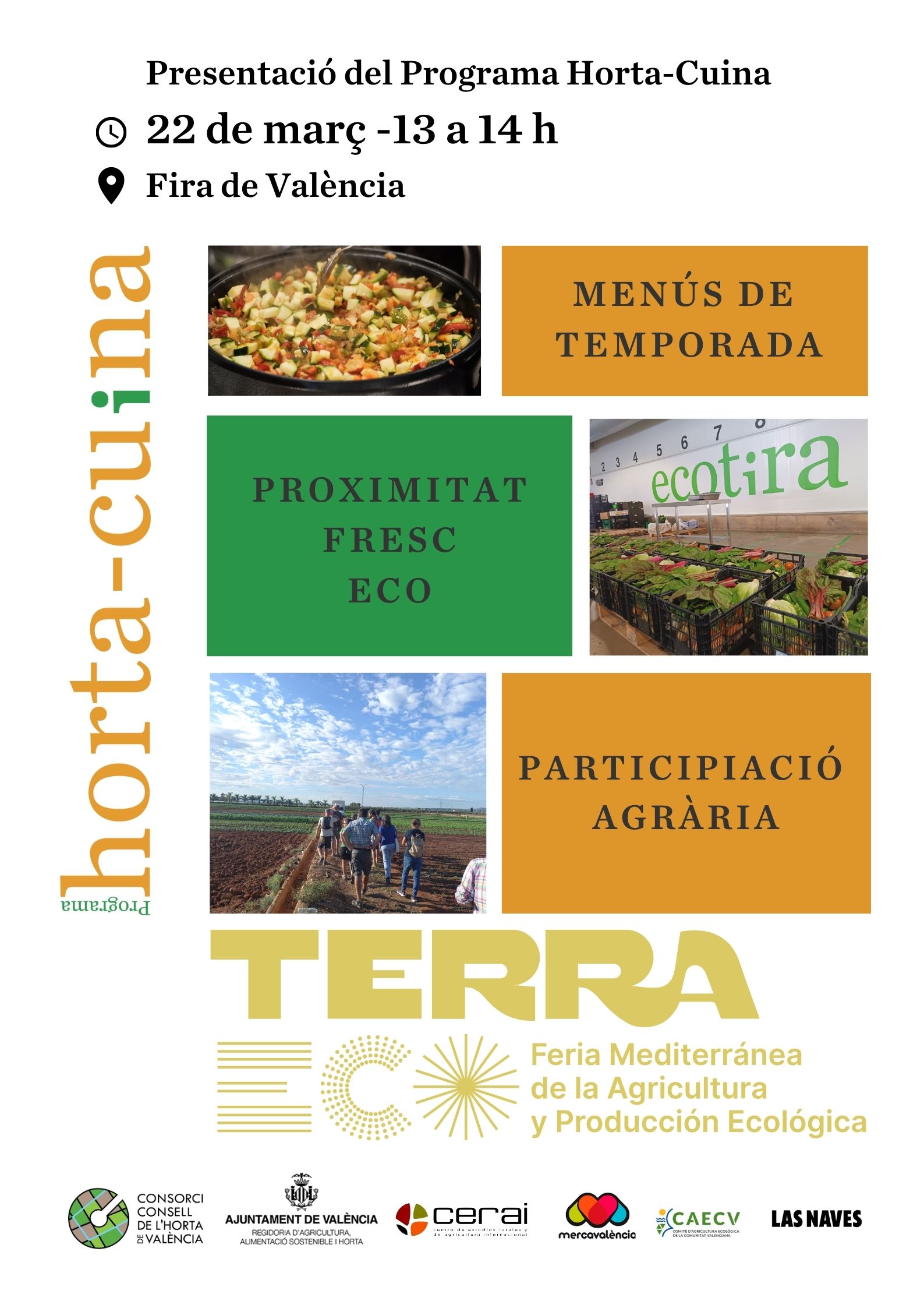 Presentación del Programa Horta-cuina en la Feria Terra Eco el 22 de marzo