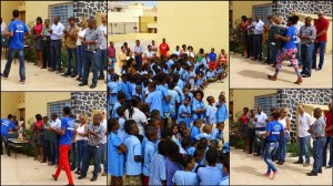 Entrega pública de produtos agricolas na Escola de Ribeira Bote