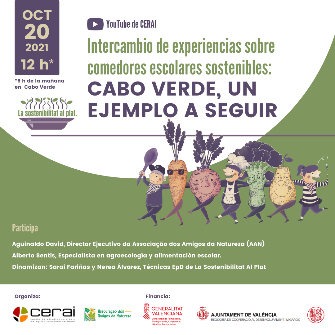 Intercambio de experiencias sobre comedores escolares: Cabo Vede, un ejemplo a seguir. La Sostenibilitat Al Plat IV