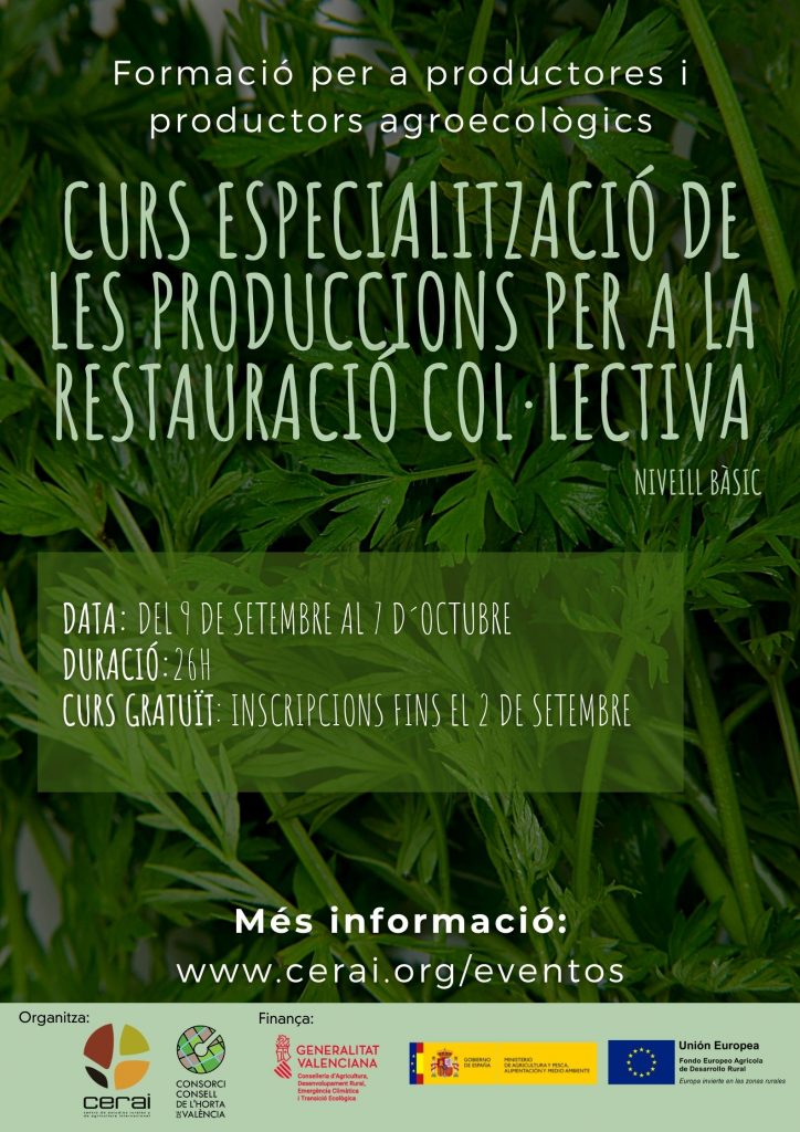Curso: Especialización de las producciones para la restauración colectiva
